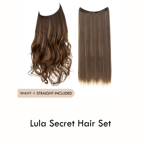 Lula Secret Hair Ext - Halo extensions - Straight - light brown 22" - Picture 1 of 6